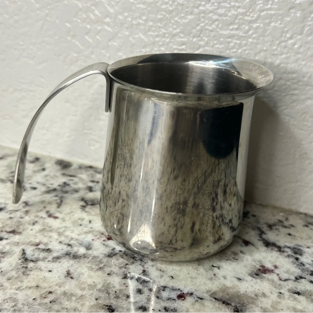 Krups Milk Frothing Pitcher 12 Oz 18-8 Stainless Steel Espresso Cappuccino Latte